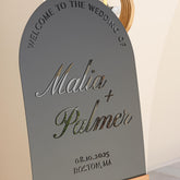 Black Acrylic Wedding Signs
